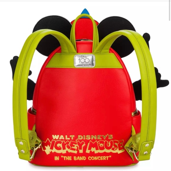 NWT Loungefly Mickey Mouse The Band Concert Disney 100 backpack - Picture 4 of 6
